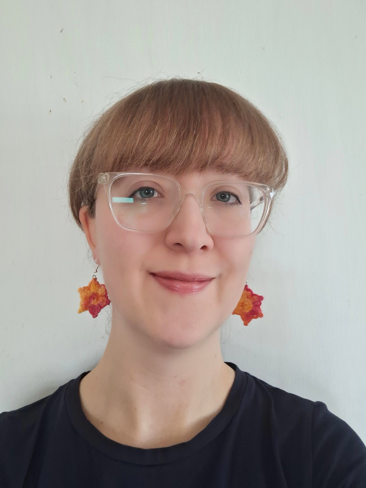 Earrings- Star Flower (Pink & Yellow)