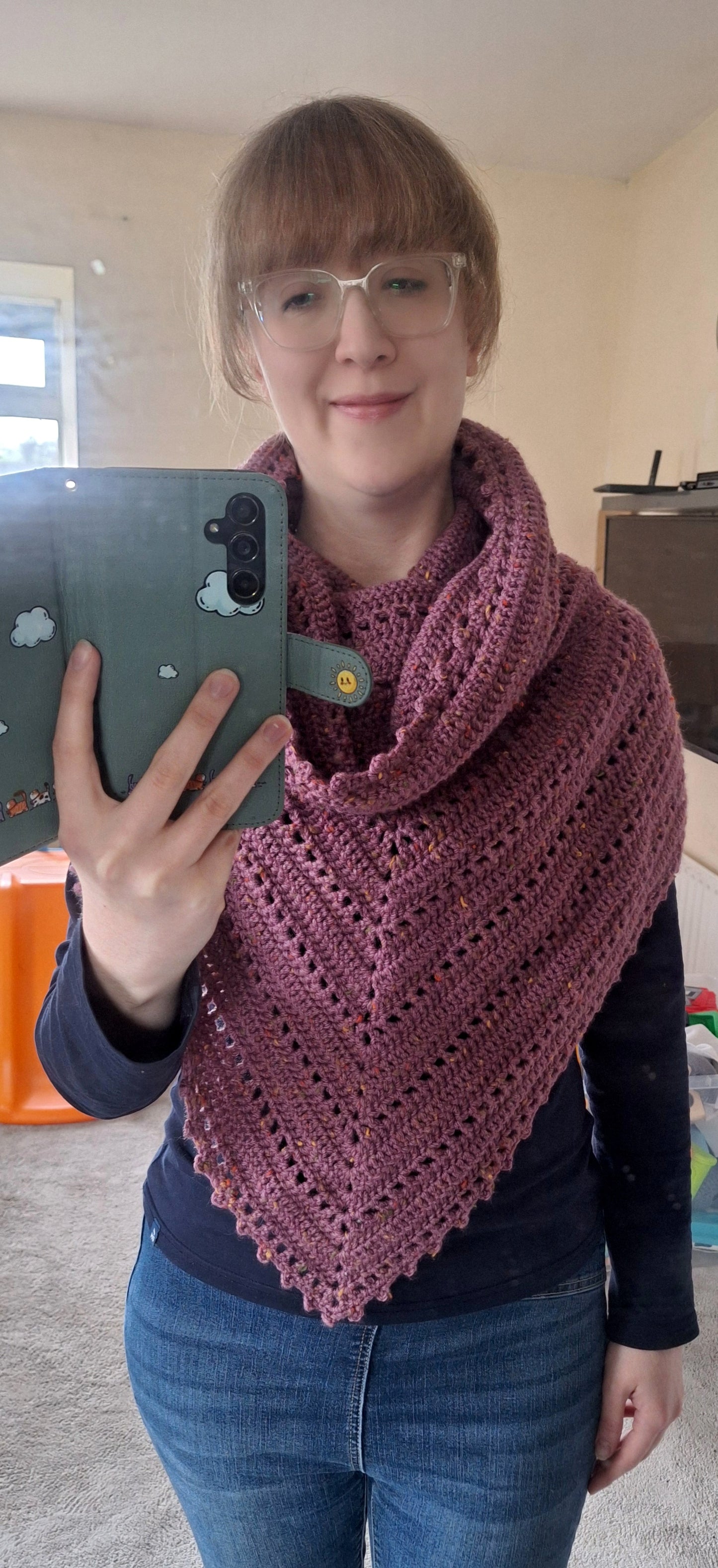 Cowl - Hooded Cowl (Purple Aran)