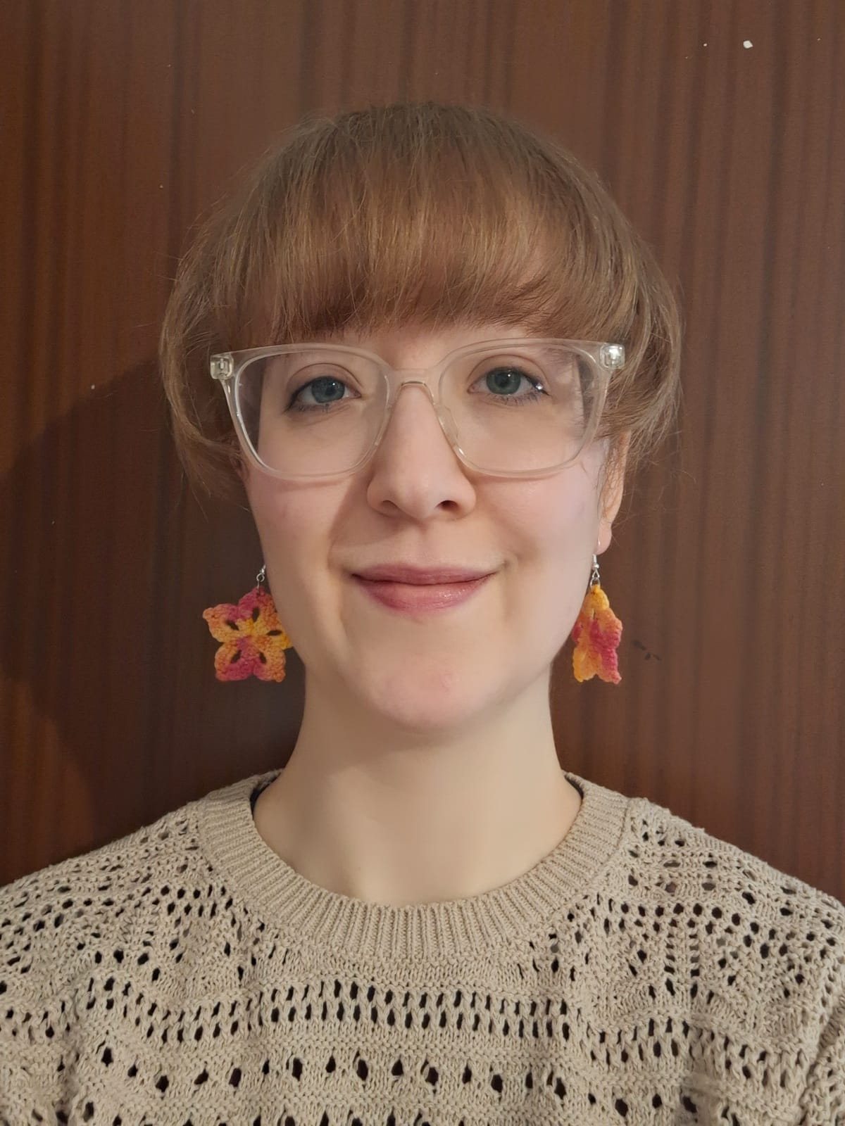 Earrings- Flower (Pink & Yellow)