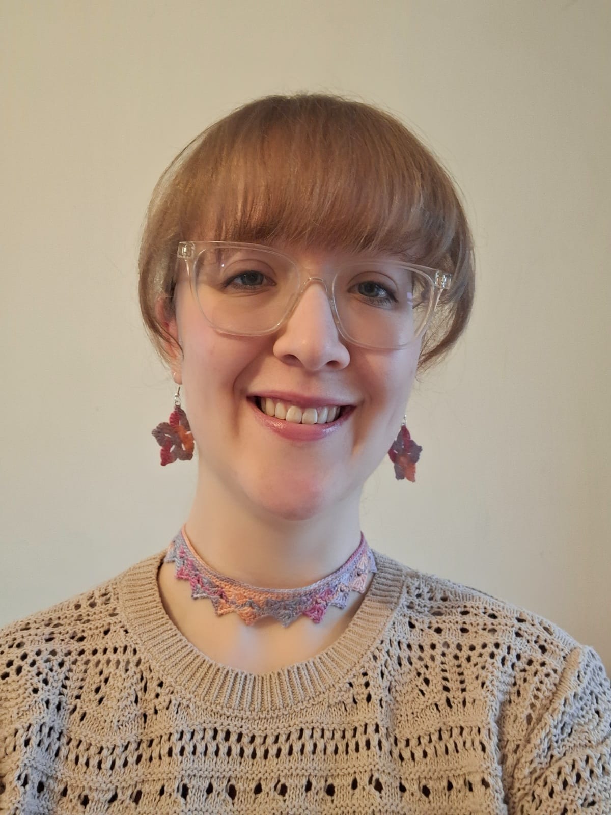 Choker and Earring set- Floral Lace