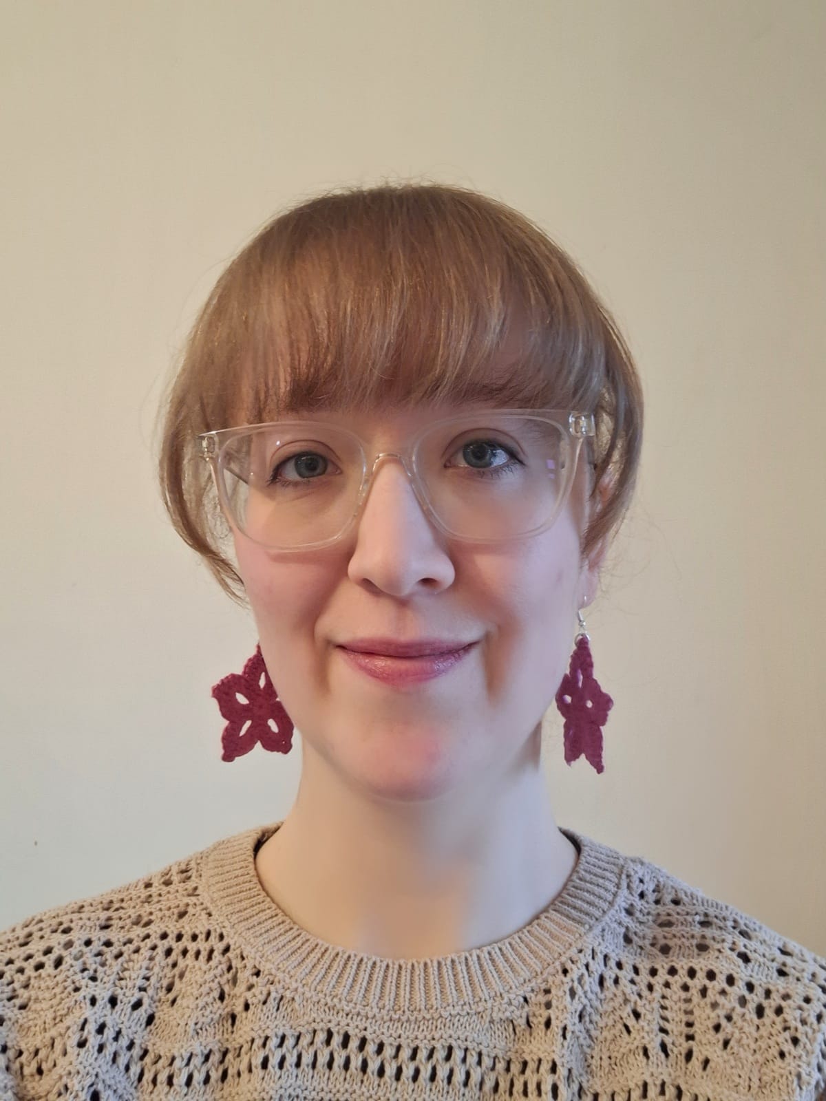 Earrings- Flower (Purple)