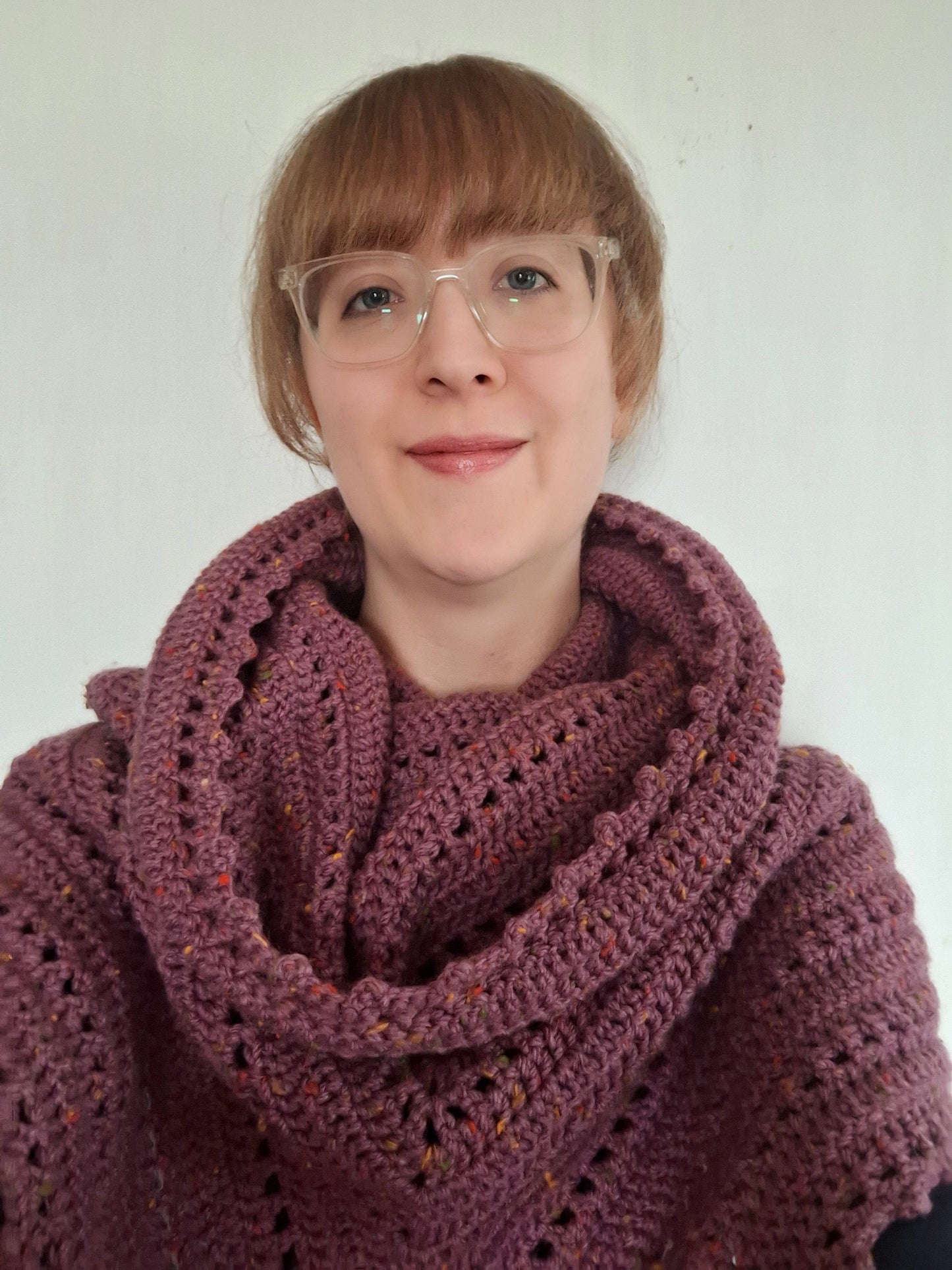 Cowl - Hooded Cowl (Purple Aran)