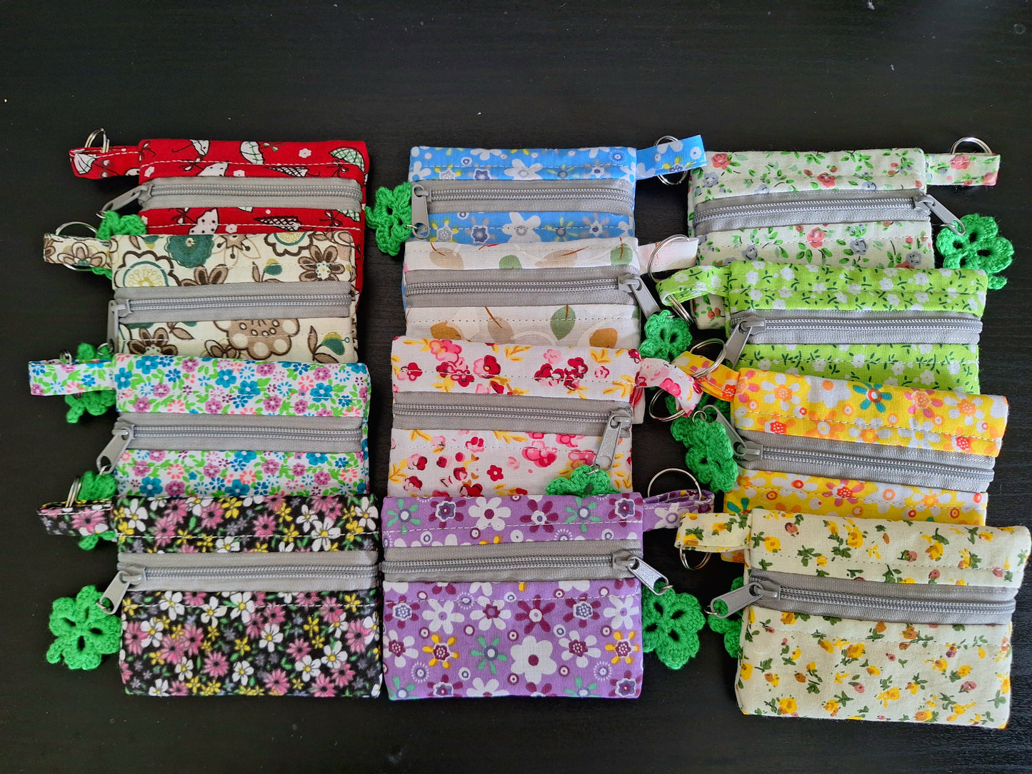 Keychain coin/trinket pouch - Sewn (Assorted colors)