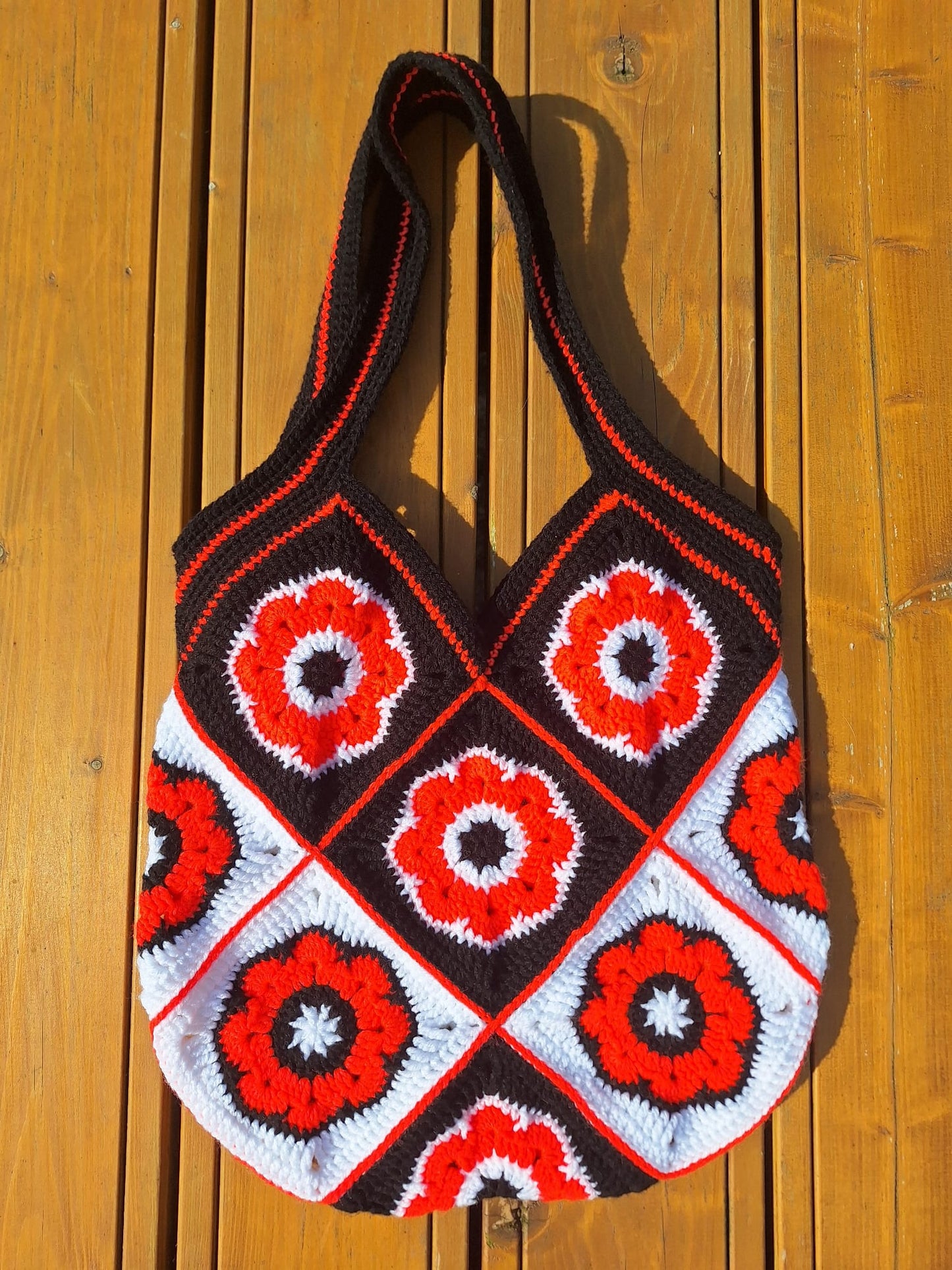 Granny Square Tote - African Flower