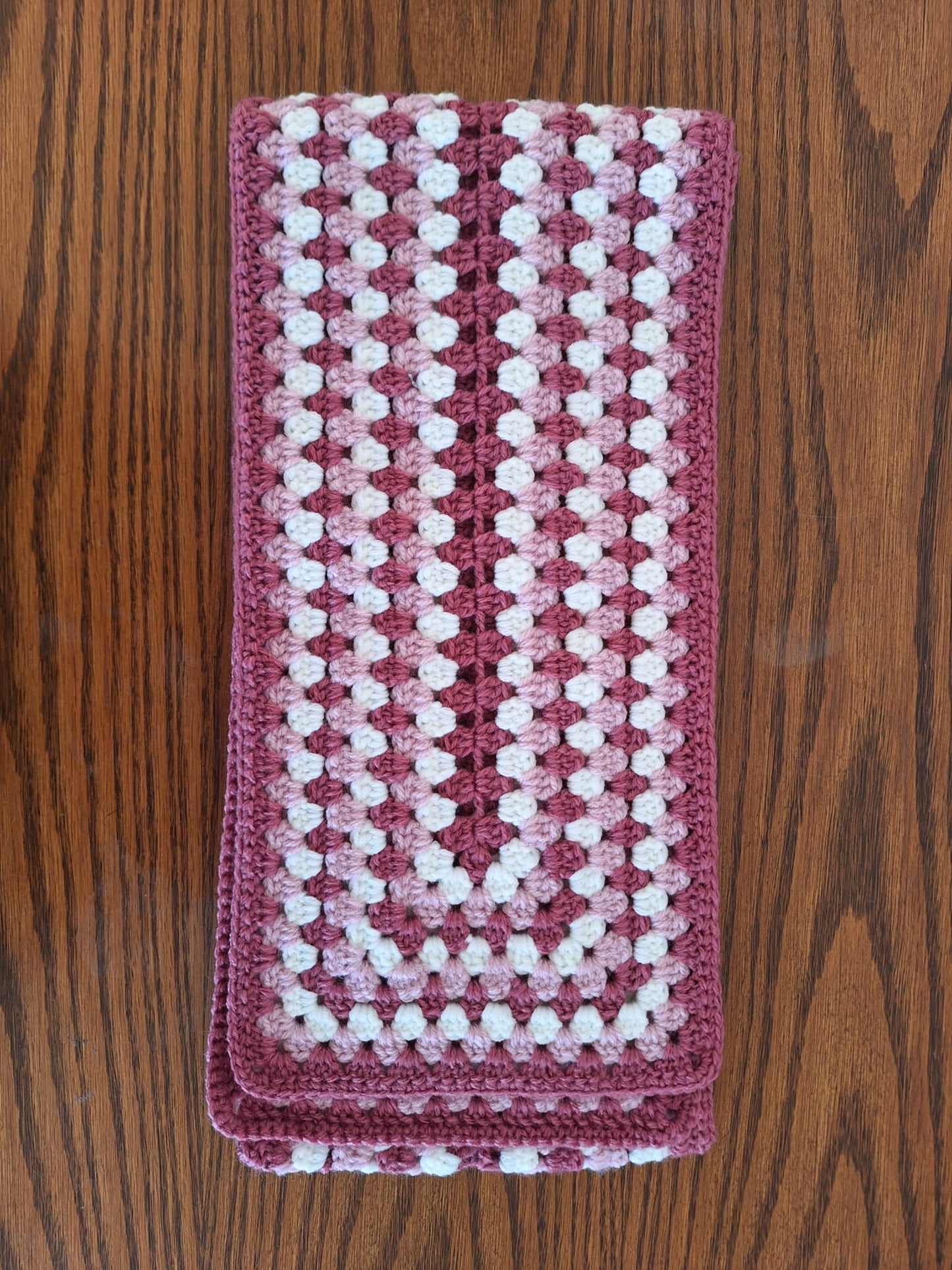 Scarf- Granny Rectangle (Pink)