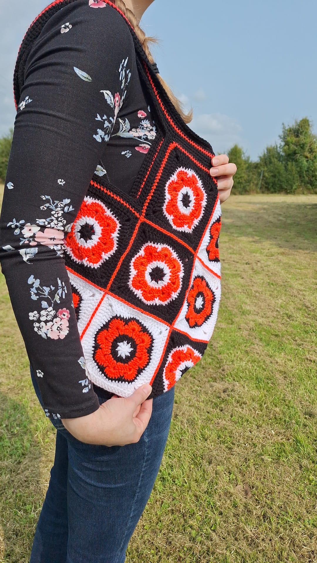 Granny Square Tote - African Flower