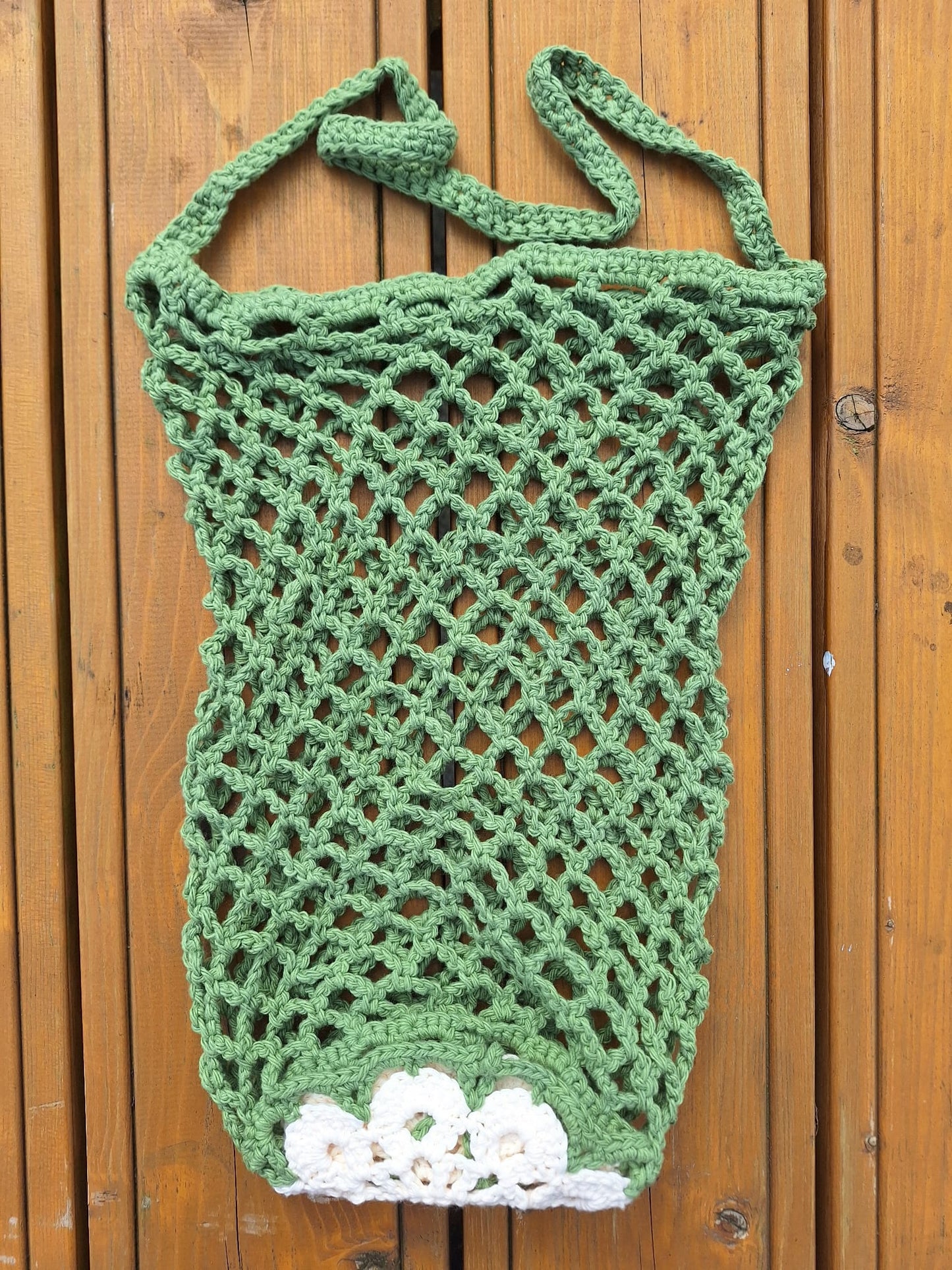 Flower Pattern Pouch Bag (Sage Green)