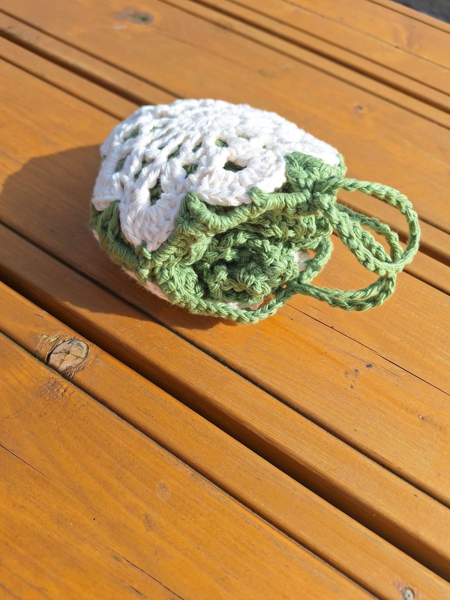 Flower Pattern Pouch Bag (Sage Green)