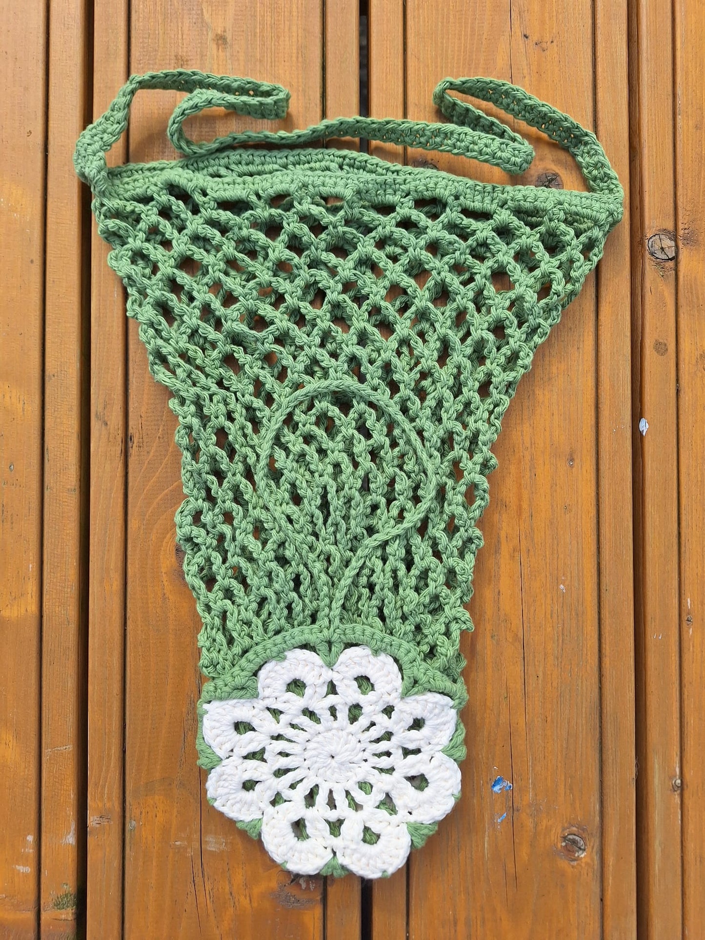 Flower Pattern Pouch Bag (Sage Green)