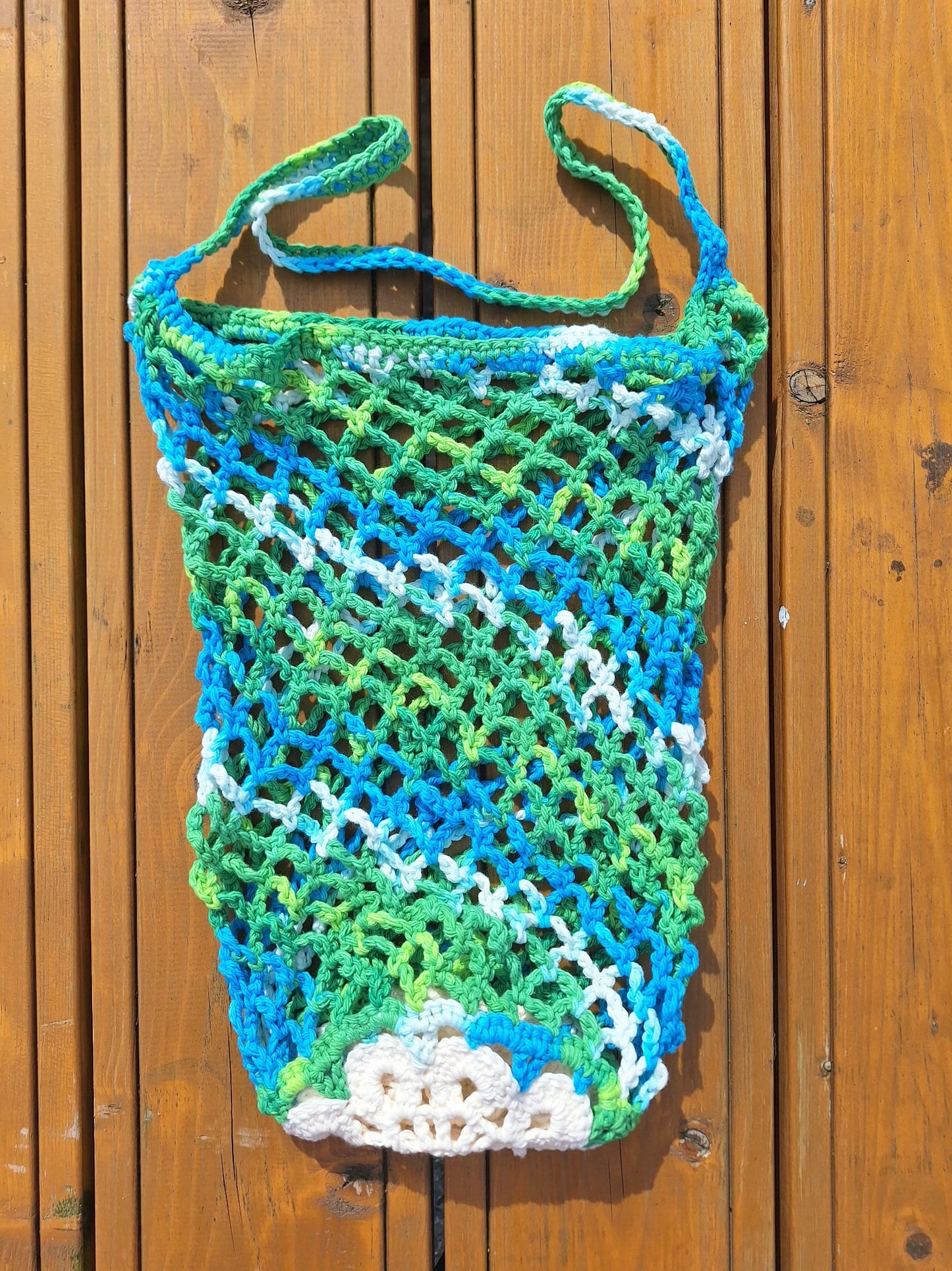 Flower Pattern Pouch Bag (Emerald Energy Ombre)