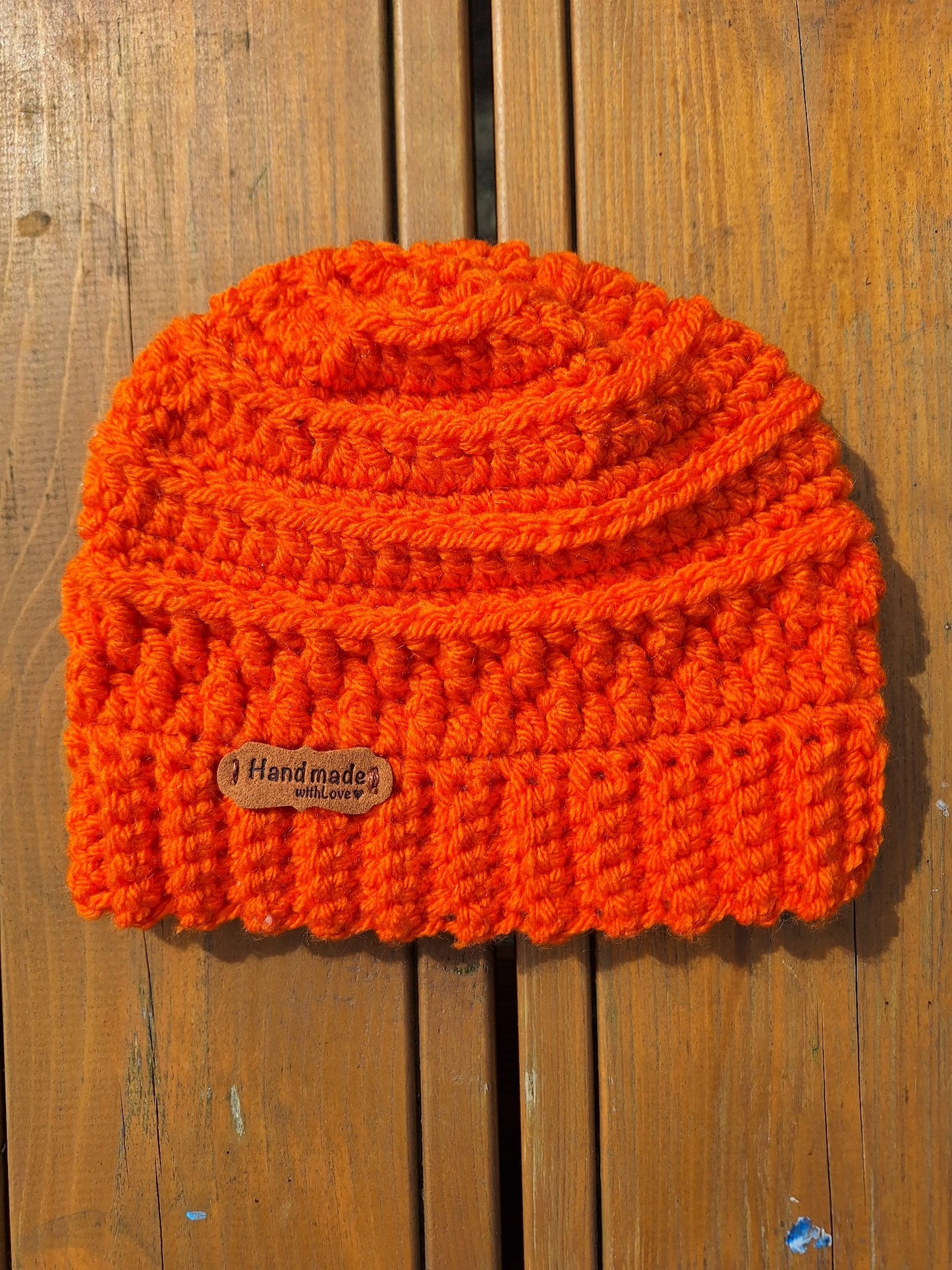 Crochet Beanie (Orange)